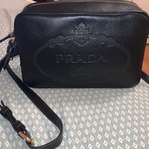 prada embossed leather bag